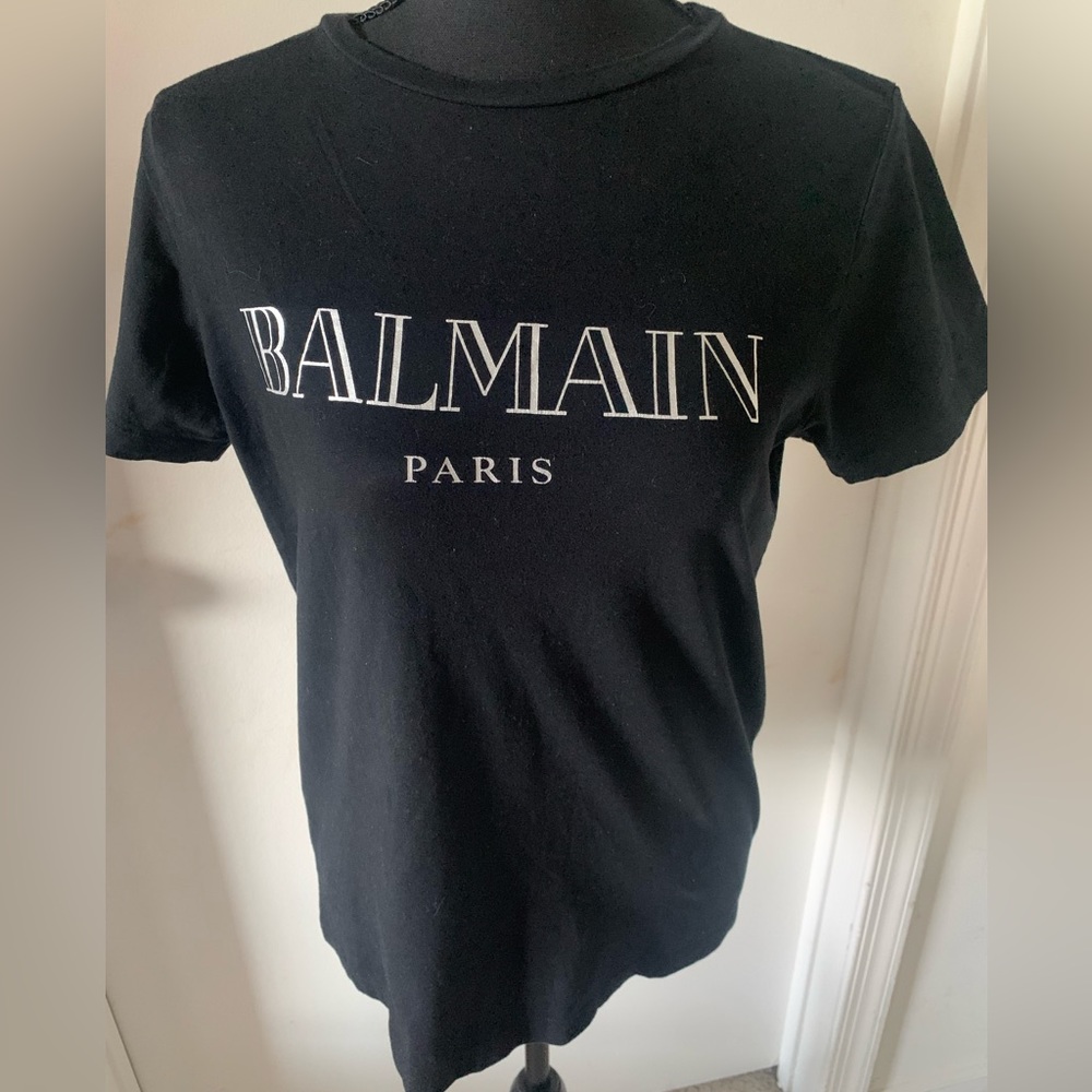 Balmain Black Logo Tee